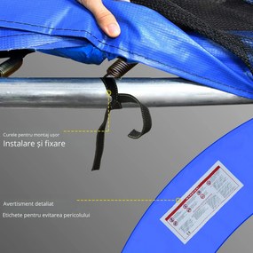 HOMCOM Protecție Margine pentru Trambulină, Ø366x1.5 cm, Albastru | Aosom Romania