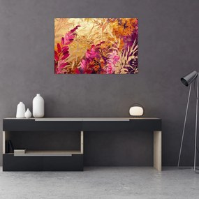 Tablou - Pictură abstractă de flori II. (90x60 cm)