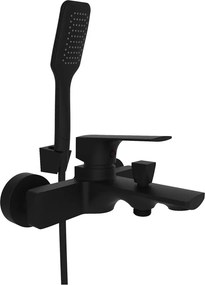 Baterie cada-dus Rubineta Modena monocomanda finisaj negru mat cu set de dus para 1 functie