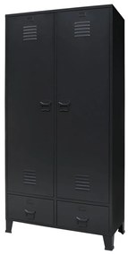 vidaXL Șifonier metalic, stil industrial, 90x40x180 cm negru