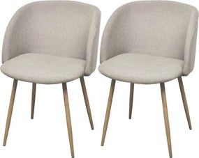 Scaun tapitat Betti, 2 buc-bej