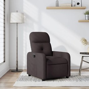 vidaXL Fotoliu rabatabil, maro închis, material textil