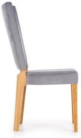Scaun de bucaterie Rois, stejar gri/miere