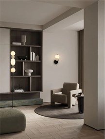 Aplica LED decorativa ceramica gri, alb, PALLINA