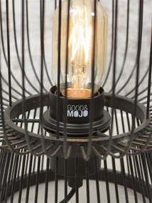 Veioza, lampa de masa eco din bambus Cango negru, 30x26cm