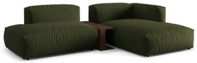 Colțar modular verde (cu colț pe partea dreaptă) Martina – Micadoni Home