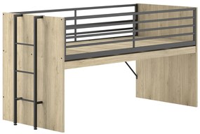 Set SAM în finisaj de stejar este format dintr-un Pat copii (90 x 200 cm) și 2 cufere cu 3 sertare.