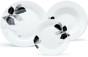 Set de masă din 18 piese Arôme Home Tei, alb extra