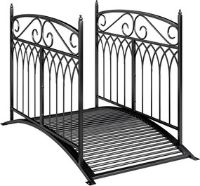 Outsunny Pod de grădină din metal 135,5 cm Pod pentru iaz cu balustrade de siguranță Aspect antic Rezistent la rugină Montaj ușor | Aosom Romania