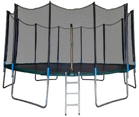 Trambulina si Plasa de Siguranta Sportmann 488 cm, Verde