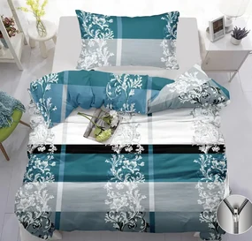 Lenjerie de pat din bumbac LUXURY turcoaz Dimensiune lenjerie de pat: 70 x 90 cm | 140 x 200 cm