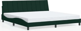 vidaXL Cadru de pat fără saltea, Hanko, verde închis, 200x200 cm, catifea