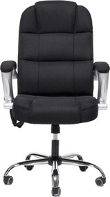 RESIGILAT- Scaun directorial cu masaj, inaltime reglabila, Material textil, Negru