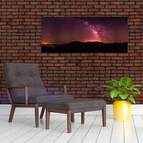 Tablou calea lactee roz (120x50 cm)