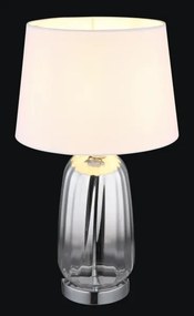 Globo 24142W - Lampă de masă CLASSY 1xE27/40W/230V alb/argintiu