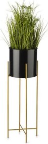 Suport flori 75x17 cm negru/auriu