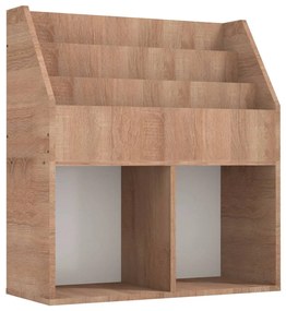 339525 vidaXL Raft reviste copii, stejar sonoma, 71x30x78,5cm, lemn prelucrat