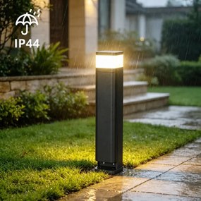 BRILAGI - Lampă de exterior cu 2 prize SCHUKO PILLAR 1xG9/11W/230V IP44 neagră