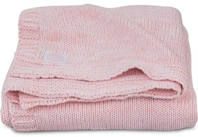 Paturica bebe, Melange Knit, 100x150 cm, tricot, roz melanj