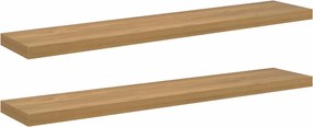 vidaXL Raft de perete 2 pcs Maro 120 x 23,5 x 4 cm Lemn compozit