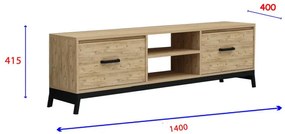 Comoda TV Retro Feza Atlantic Pine