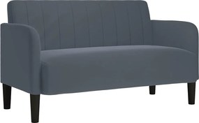 vidaXL Canapea lovesea gri închis 109 cm catifea