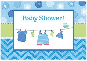 Bebe Set de 8 invitații Boy Shower