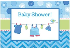 Bebe Set de 8 invitații Boy Shower