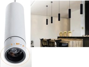 Pendul modern minimalist cu spot LED reglabil GALILEO 1 alb