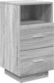 vidaXL Noptiera cu 2 sertare Gri Sonoma 36x36x68 cm