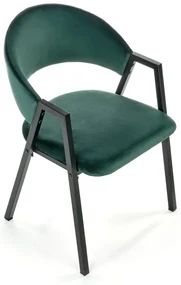 Scaun de bucaterie Zayne, verde/negru
