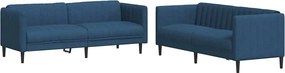 vidaXL Set canapele, 2 piese, albastru, material textil