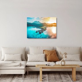 Tablou pe sticlă - Bora Bora (70x50 cm)