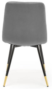 Scaun de sufragerie Kallan (gri închis + negru + auriu). 1039675