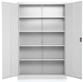 Dulap metalic universal 120 x 40 x 185 cm, încuietoare cilindrică, gri - ral 7035