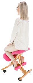 Scaun genunchi ergonomic, roz  fag, GROCO