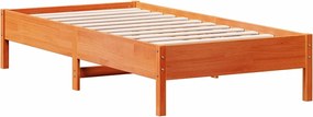vidaXL Cadru pat fără saltea, maro ceruit, 75x190 cm, lemn masiv pin