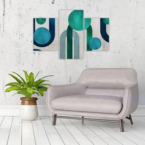 Tablou - Linii și forme circulare (90x60 cm)