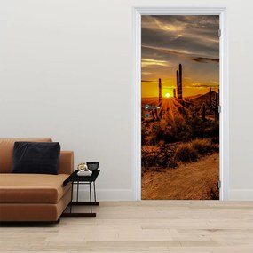 Fototapet pentru ușă - Sfârșitul zilei în deșertul Arizona (95x205cm)