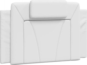 vidaXL Pernă pentru tăblie pat, Viana, alb, 90 cm, piele artificială