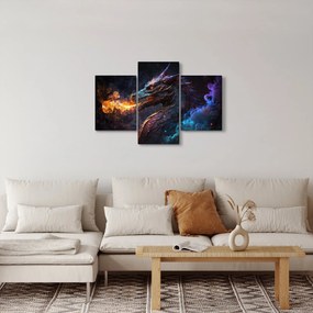 Tablou - Dragon scuipând flăcări (90x60 cm)