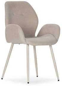 Set de scaune de sufragerie bej 2 buc. tapițat Ansu – Marckeric