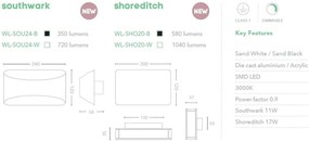 Aplica LED de perete design ambiental Southwark