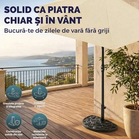 Suport pentru umbrelă SUMMER, semicircular, negru Deuba