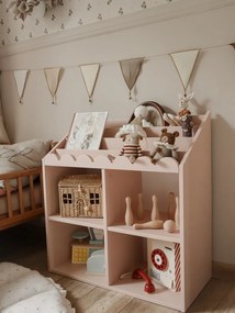 Biblioteca pentru copii Book Nook roz H76 cm