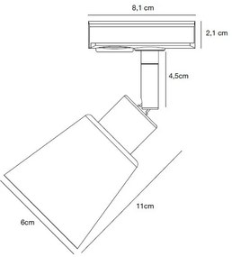 Accesoriu, Spot directionabil Koniekel negru, pentru sina Nordlux Link