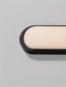 Mini Aplica LED de perete exterior, IP65, TIEPOLO negru