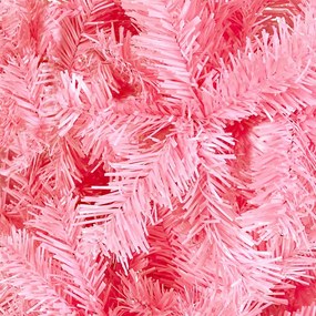 Set brad de Craciun subtire cu LED-uri si globuri, roz, 240 cm 1, pink and gold, 240 cm