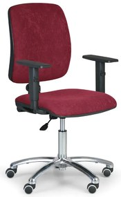 Scaun de lucru Torino II cu cotiere T, rosu
