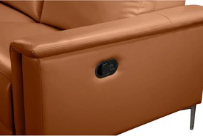 Colțar maro cu tapițerie din imitație de piele (cu colț pe partea stângă ) Lund – Støraa